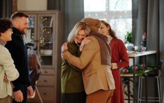 family hugging